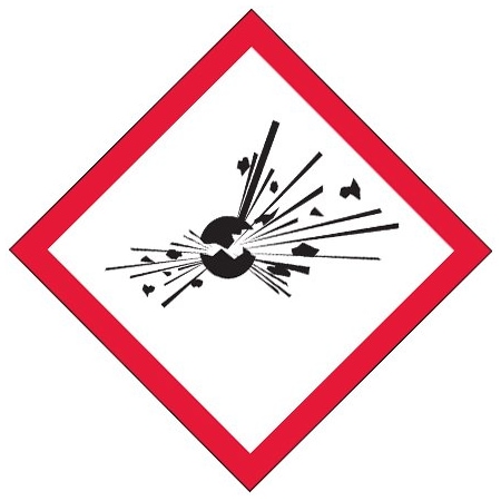 Bsc Preferred 1 x 1'' Pictogram - Exploding Bomb Labels DL4145